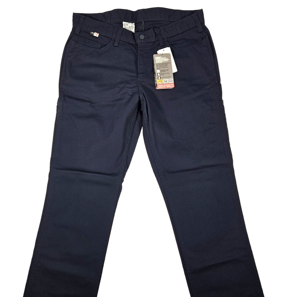 Carhartt FR Pants Women's 14 Regular Navy Flame Resistant Rugged Flex NEW